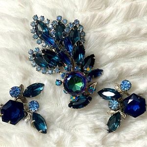 Vintage Brooch + Earring Set